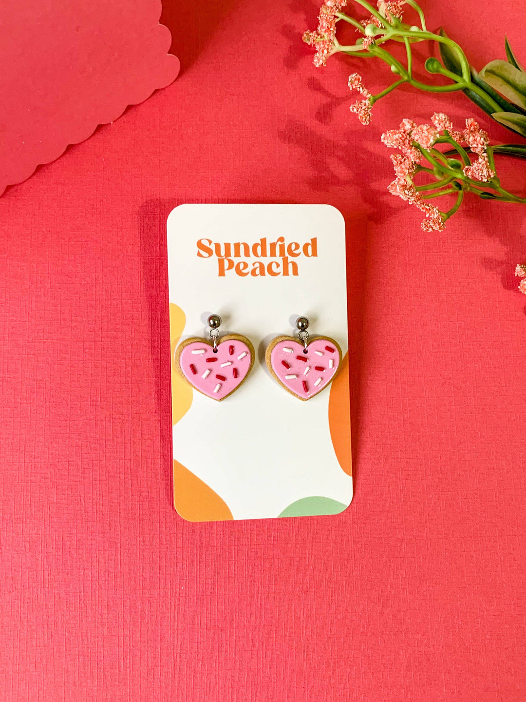 Sugar Cookie Heart Earrings