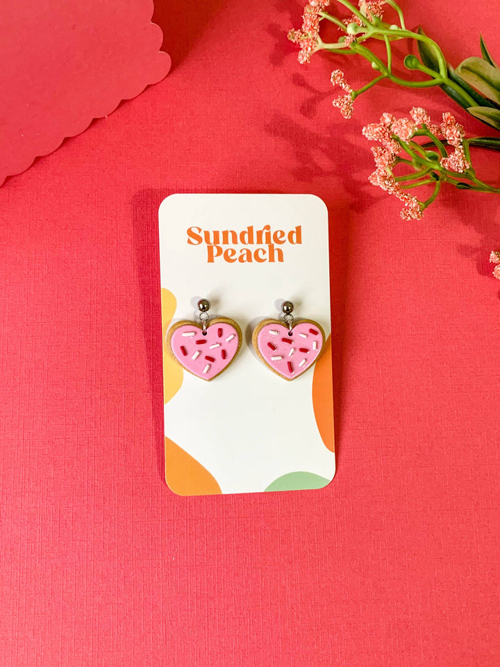 Sugar Cookie Heart Earrings