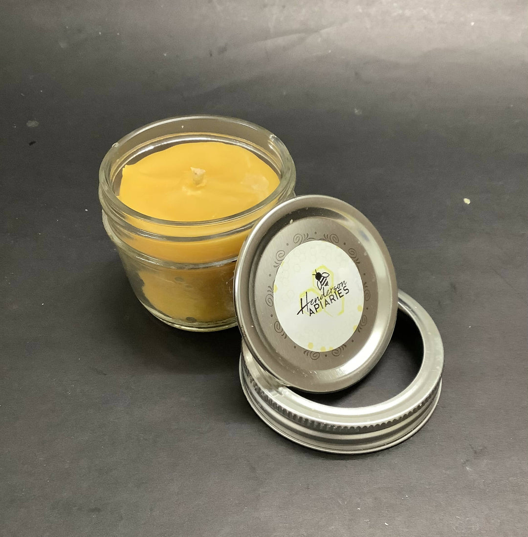 125ml Mason Jar Beeswax Candle - 1
