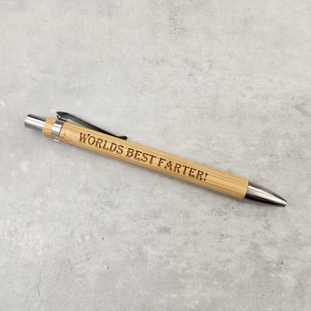 worlds best farter bamboo pen