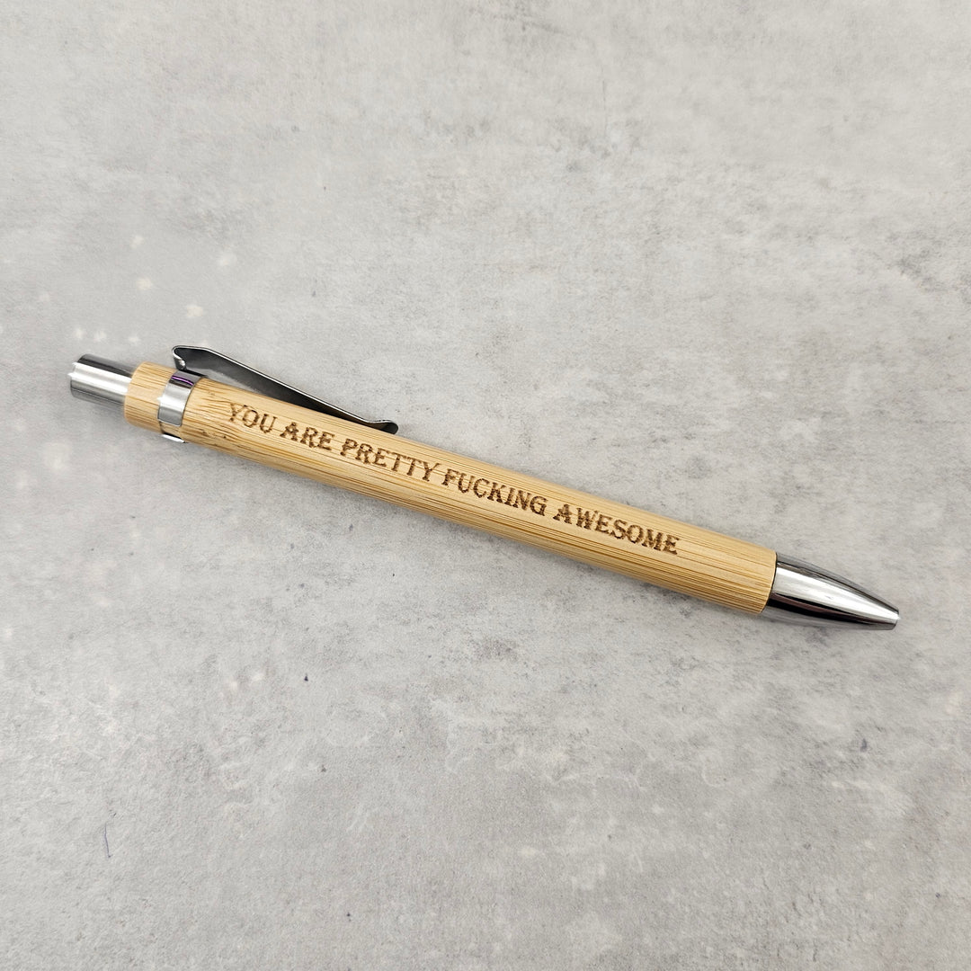 fucking awesome bamboo pen