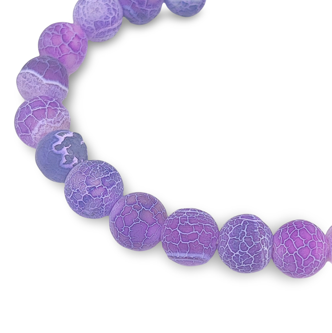 Frosted Purple Agate Bracelet