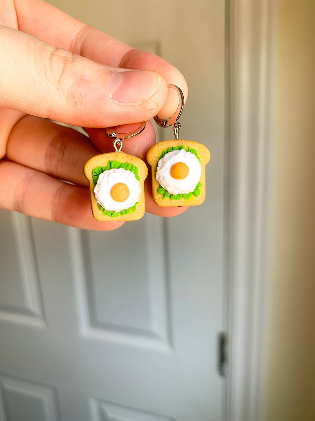 Avacado & Egg Toast Earrings