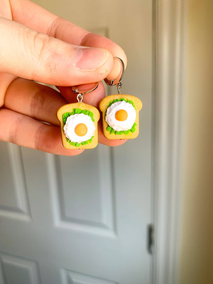 Avacado & Egg Toast Earrings