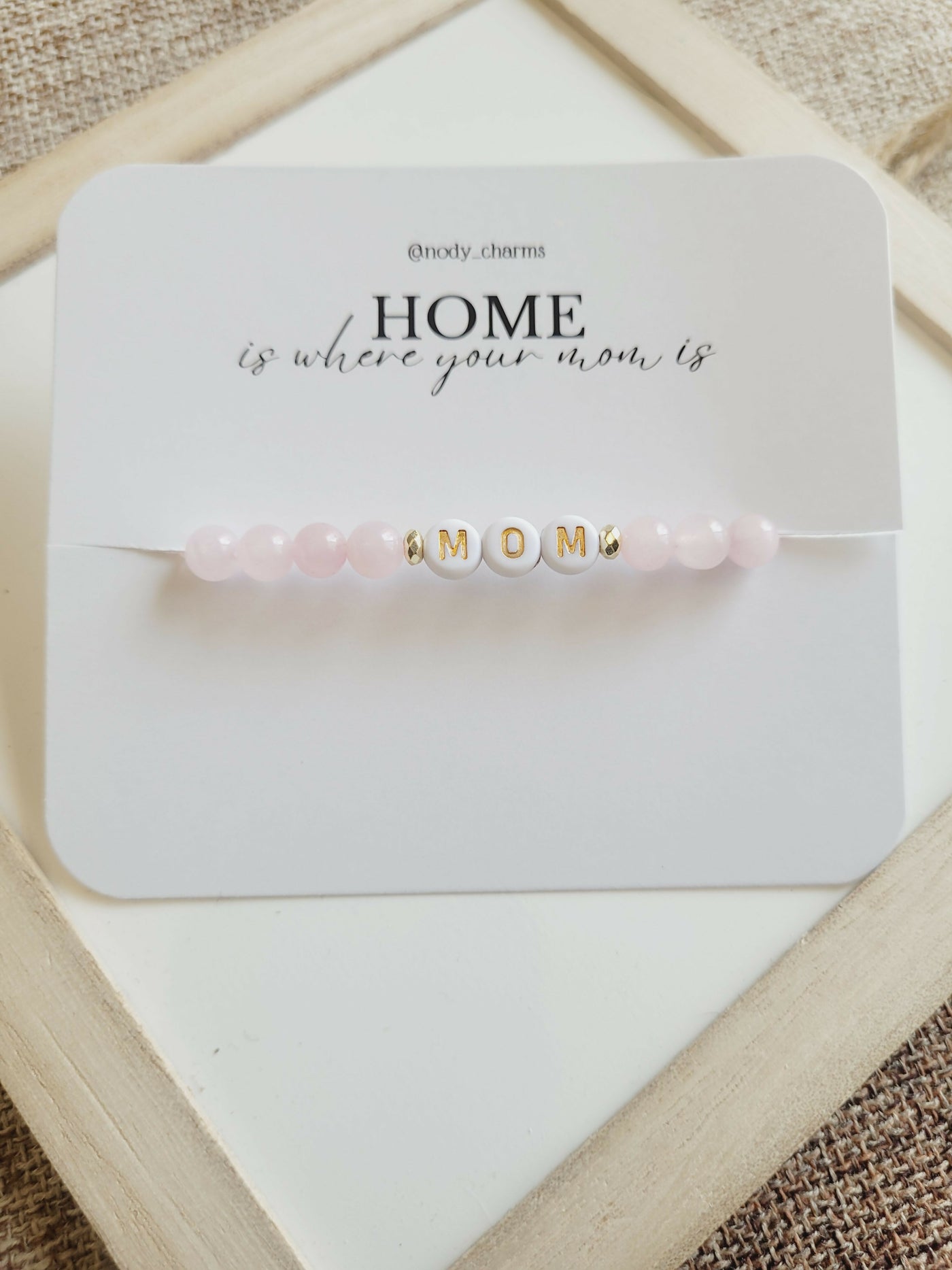 Home is Where your Mom is Beaded Bracelet