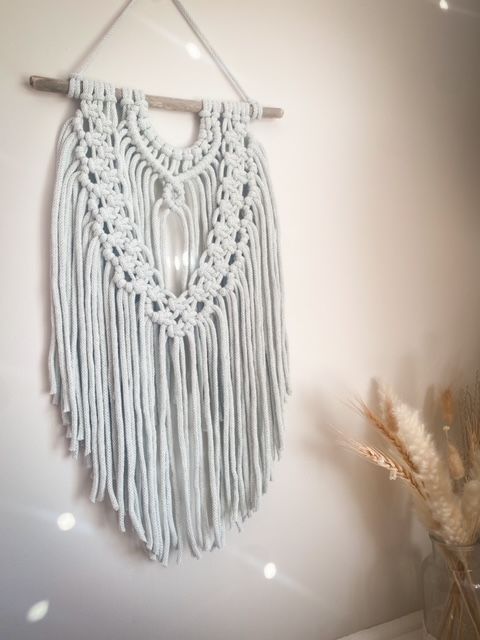 Milky Green Macrame Wall Hanging - 1