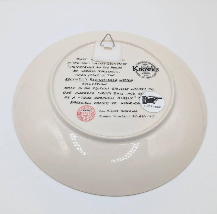 I'd rather be gluing googly eyes on things - upcycled Norman Rockwell plate - 3