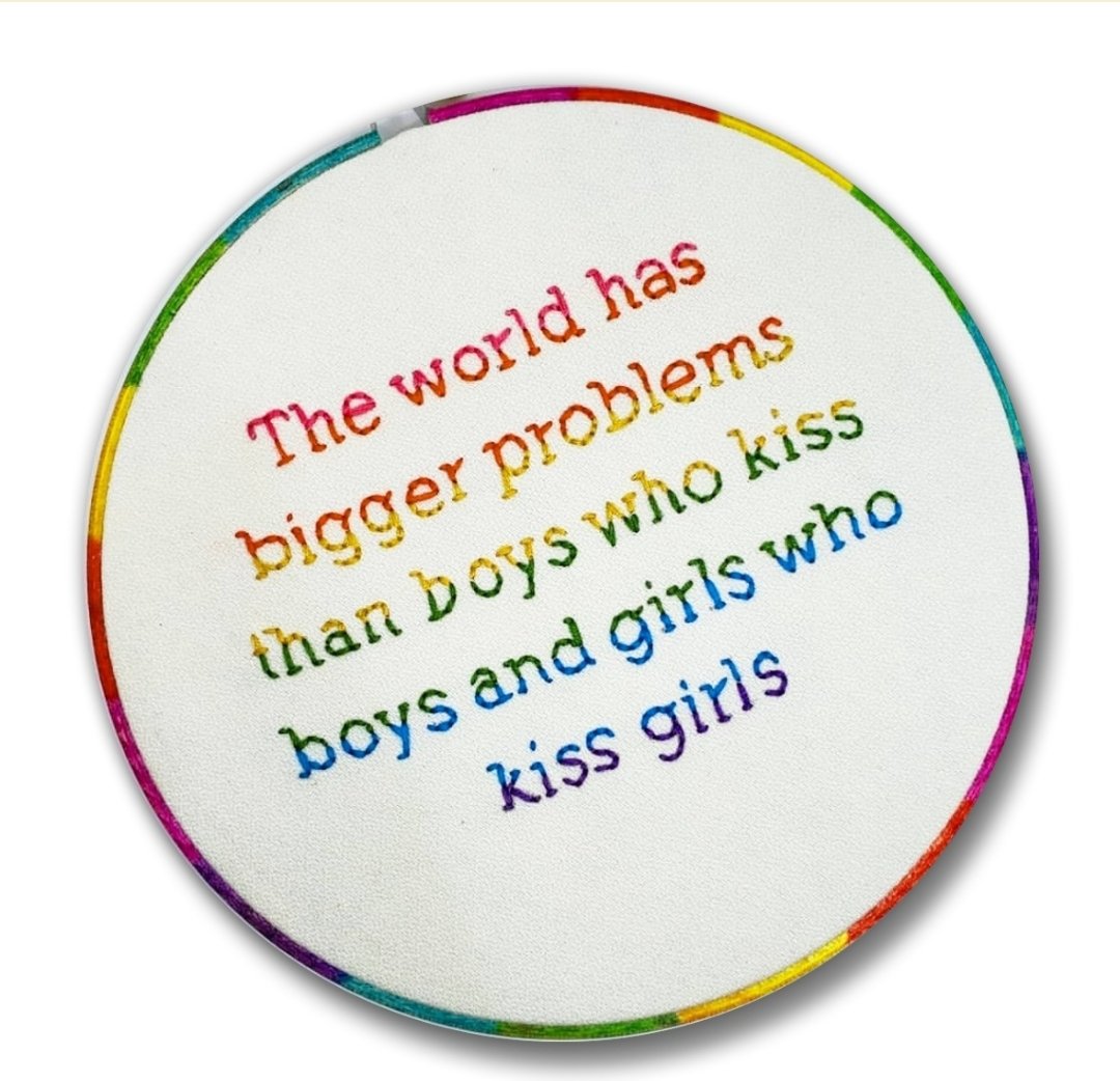 The world has bigger problems | Embroidery Replica Magnet - 1