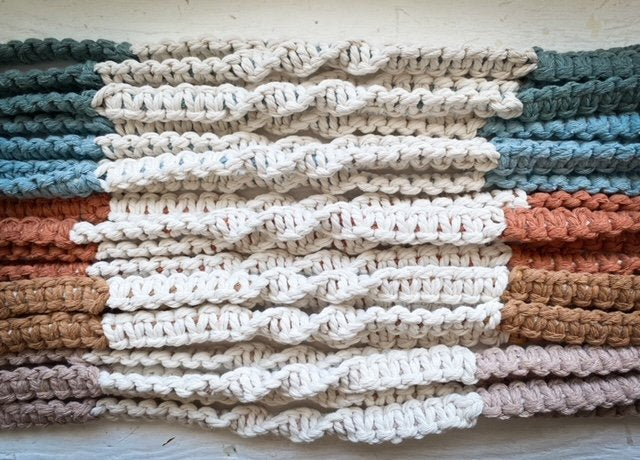 Coloured Macrame Plant Hangers - 1