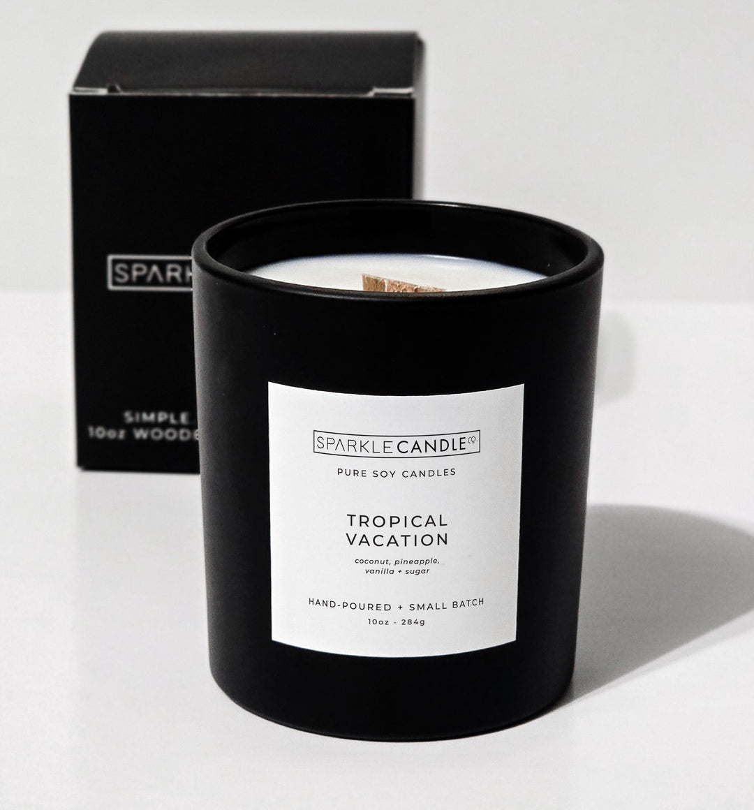 Tropical Vacation 10oz Wood Wick Soy Candle - 1