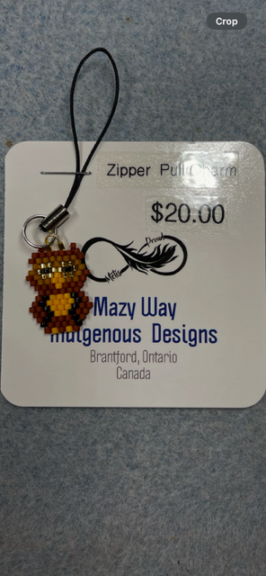 Owl charm/zipper pull - 1