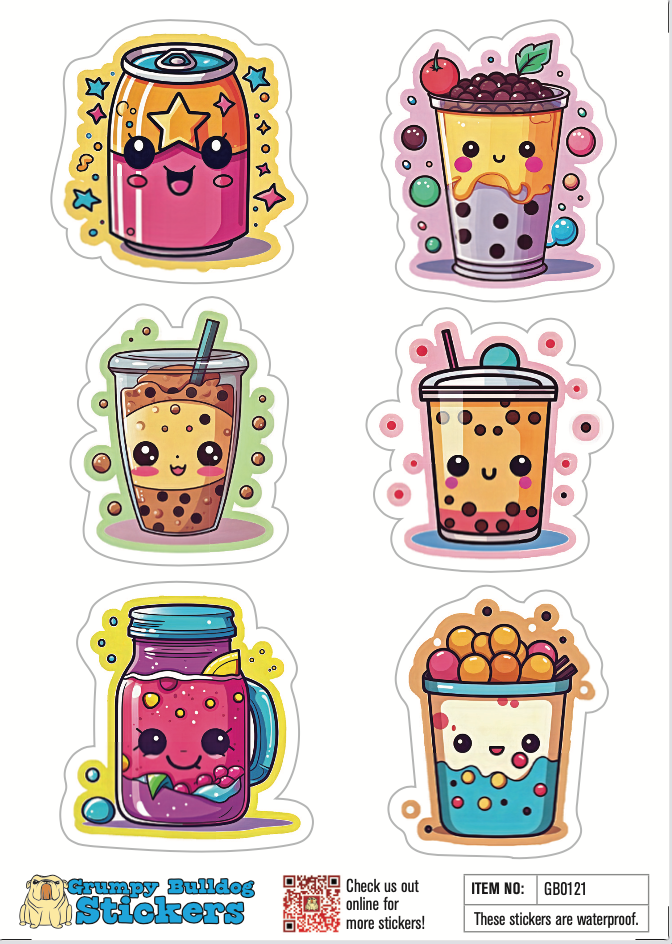 Boba Pop Sticker Set