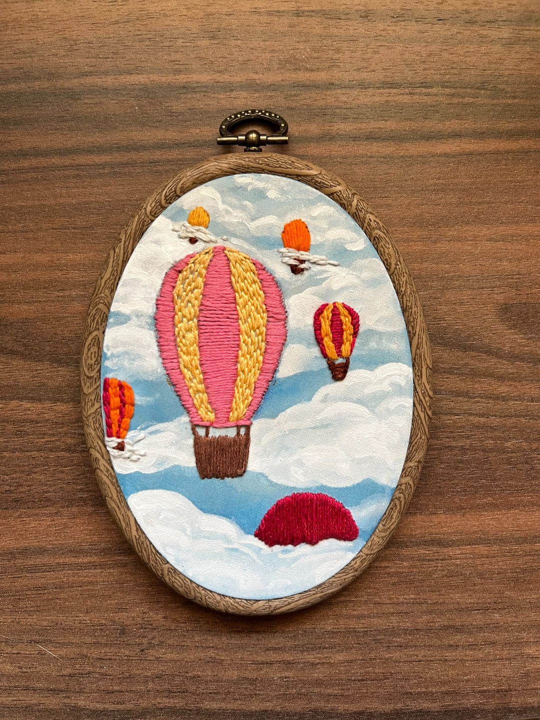 Head in the Clouds Painted Embroidery
