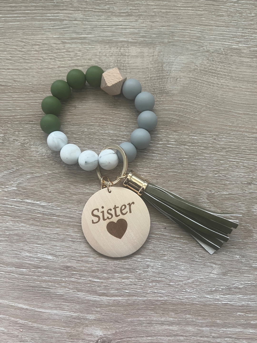 Sister Wristlet Keychain