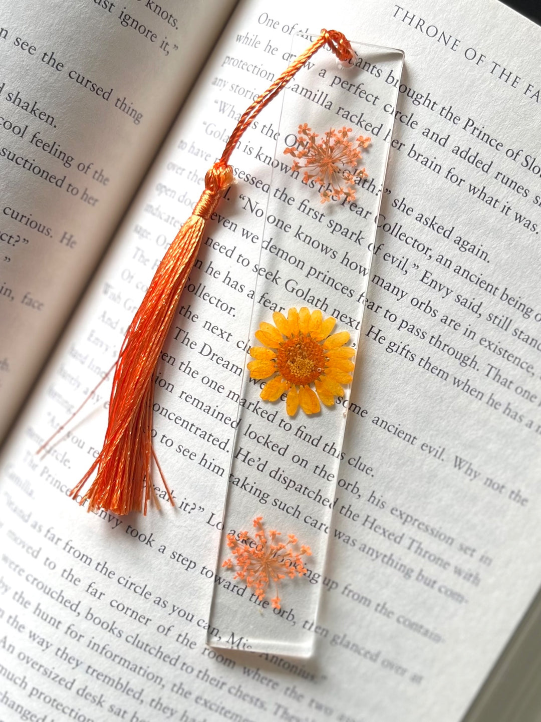 Orange Daisy Bookmark