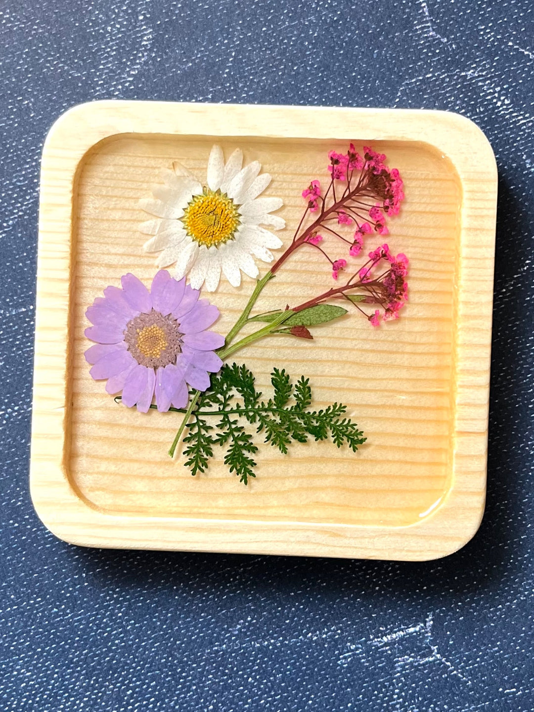 Flower Coaster (wood, set of 2)