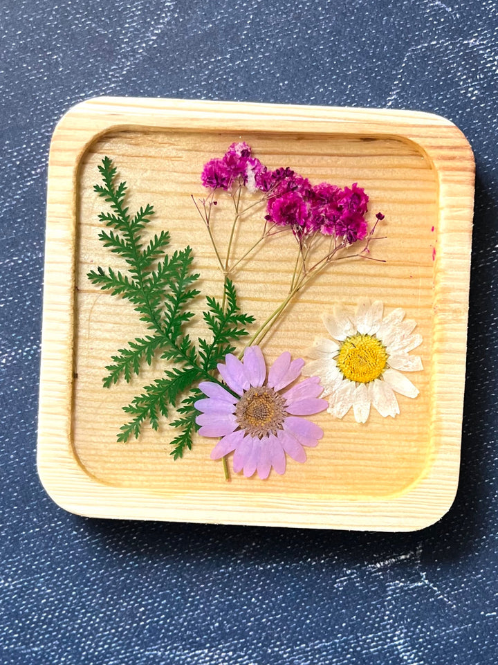 Flower Coaster (wood, set of 2)