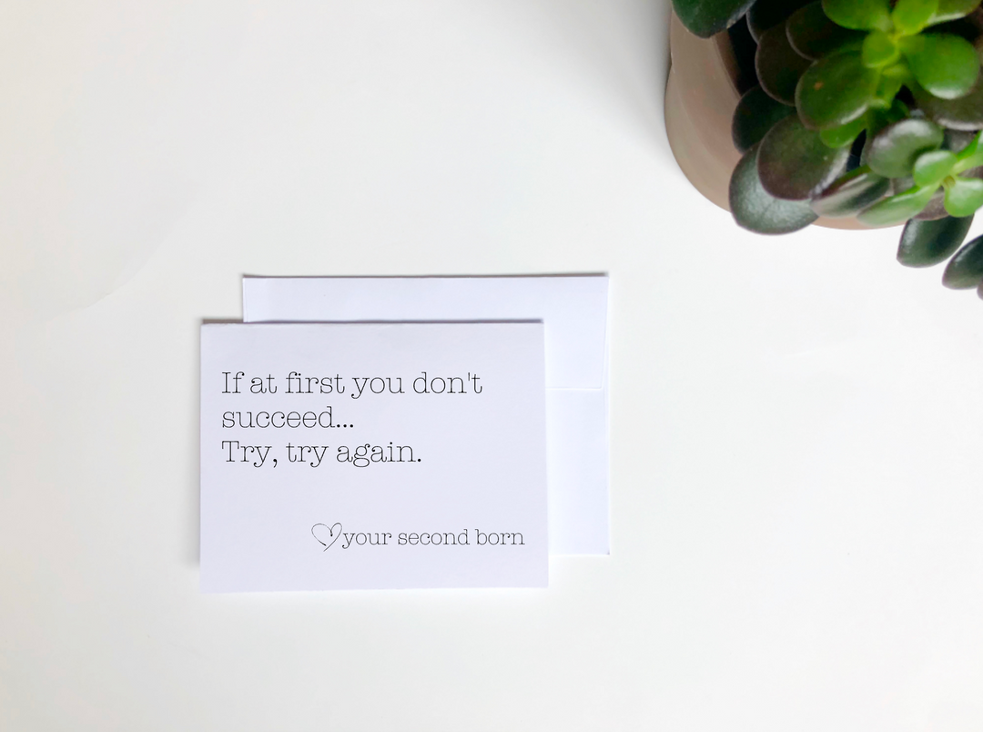 Mothers Day Card - From your Second Born