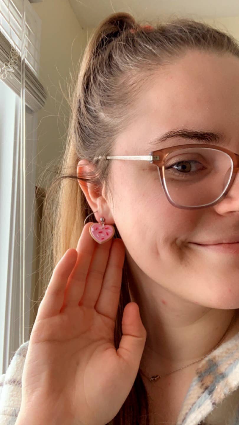 Sugar Cookie Heart Earrings