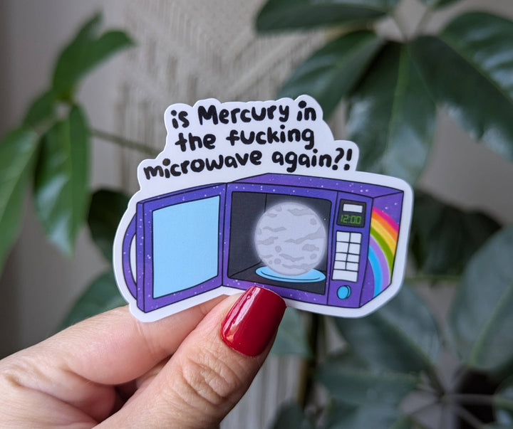 Mercury in the Microwave Vinyl Sticker