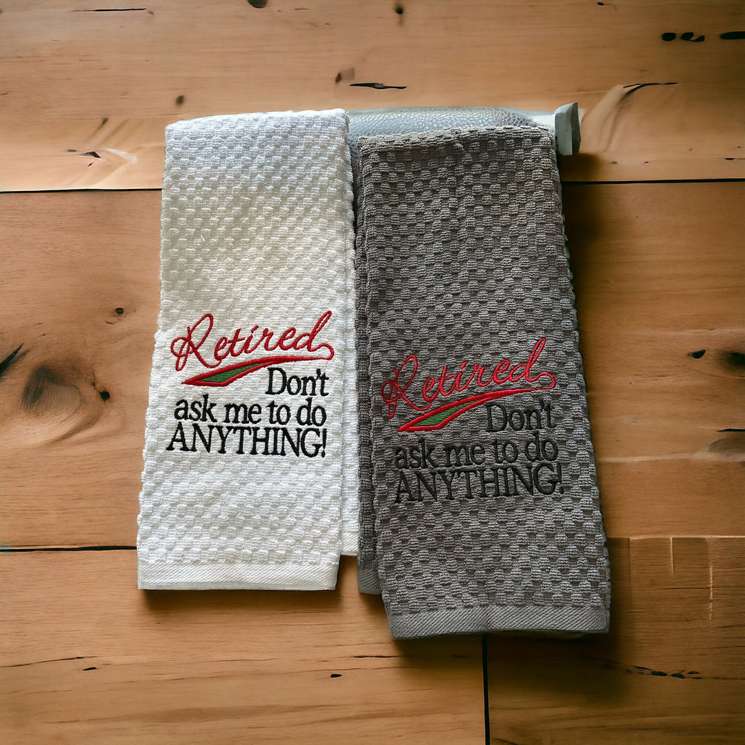 Retired Embroidered Kitchen Towel
