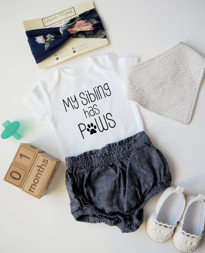 My Sibling has Paws Onesie - 3