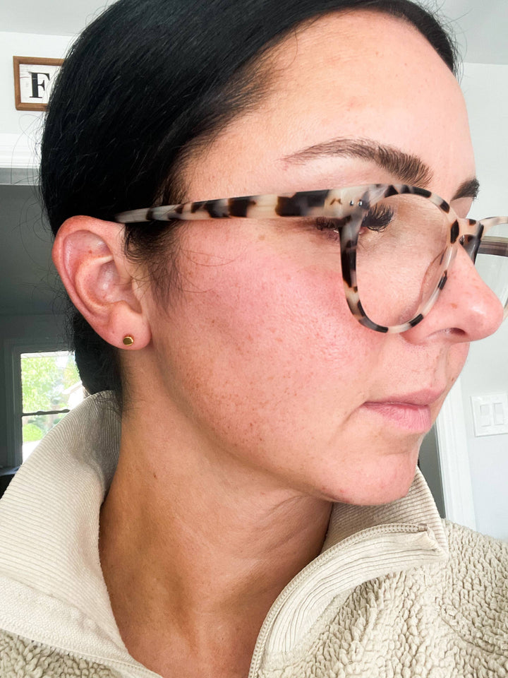 Circle 14K Gold Plated Earrings