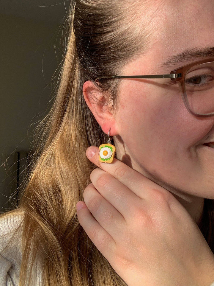 Avacado & Egg Toast Earrings