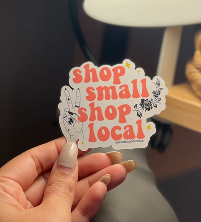Shop small shop local sticker