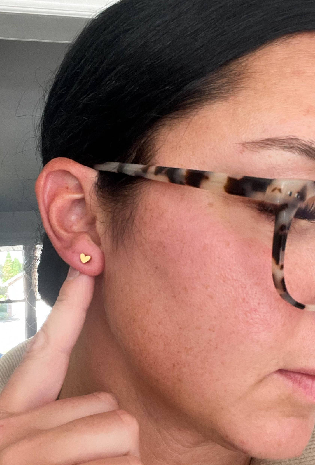 Heart 14K Gold Plated Earrings