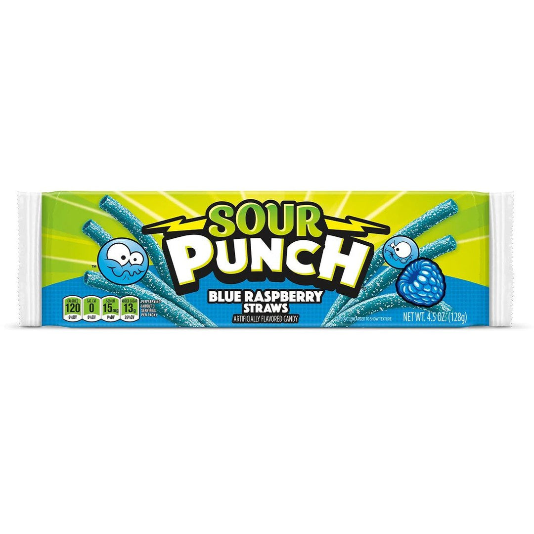 Sour Punch Blue Raspberry Straws