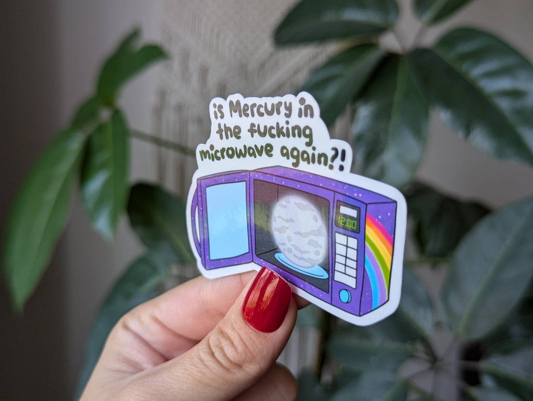 Mercury in the Microwave Vinyl Sticker