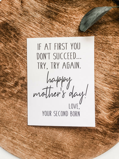 Second Born - Mother's Day Card