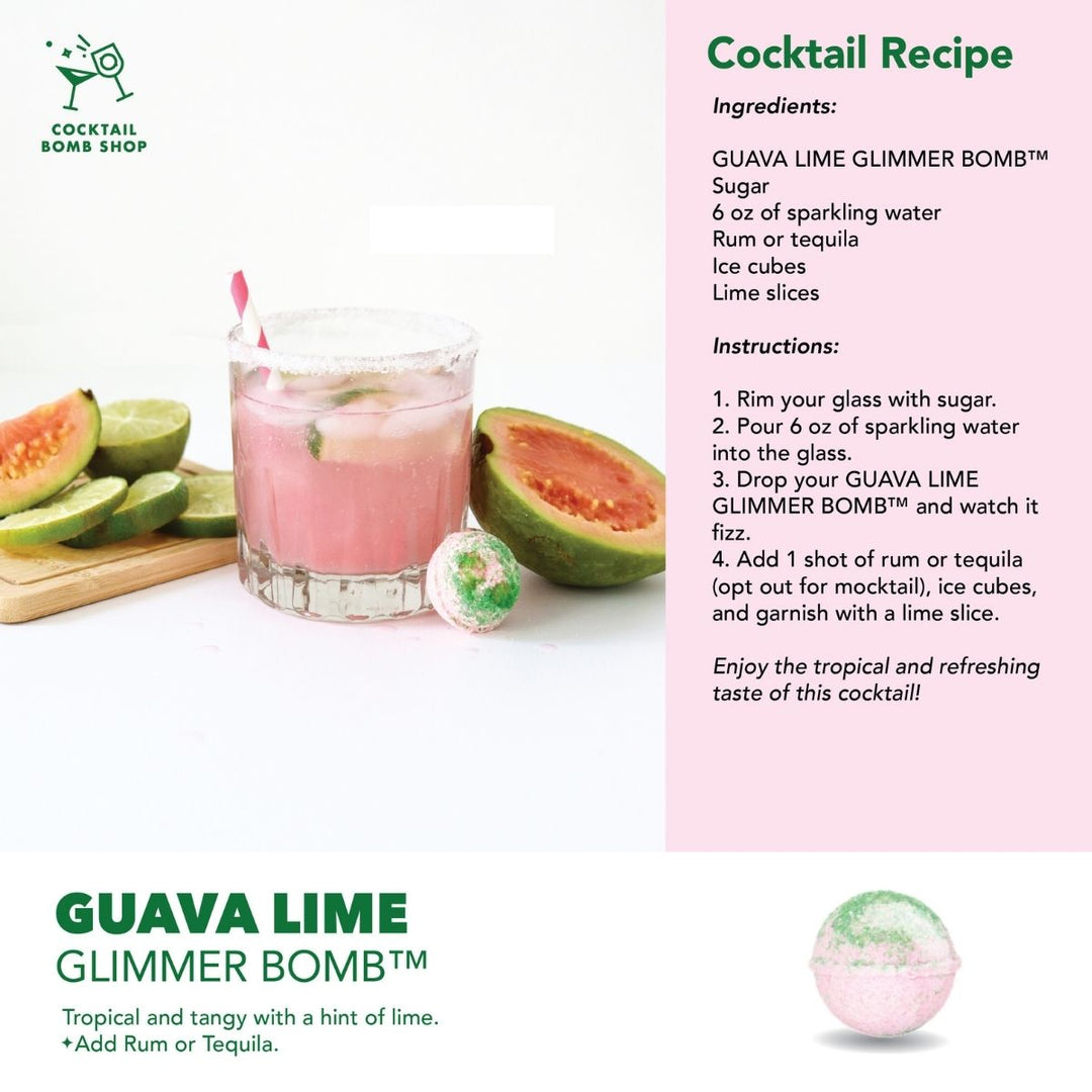 Guava Lime Single Glimmer Cocktail Bomb