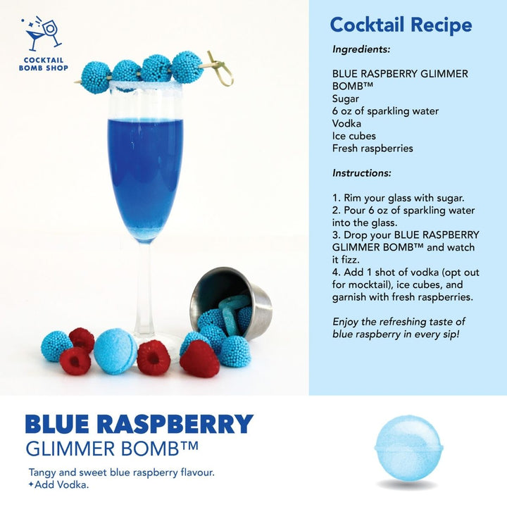 Blue Raspberry Single Cocktail Bomb