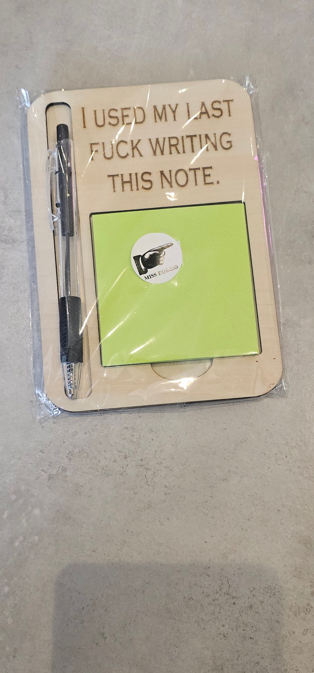 Used my Last Fuck. Post it Note Holder