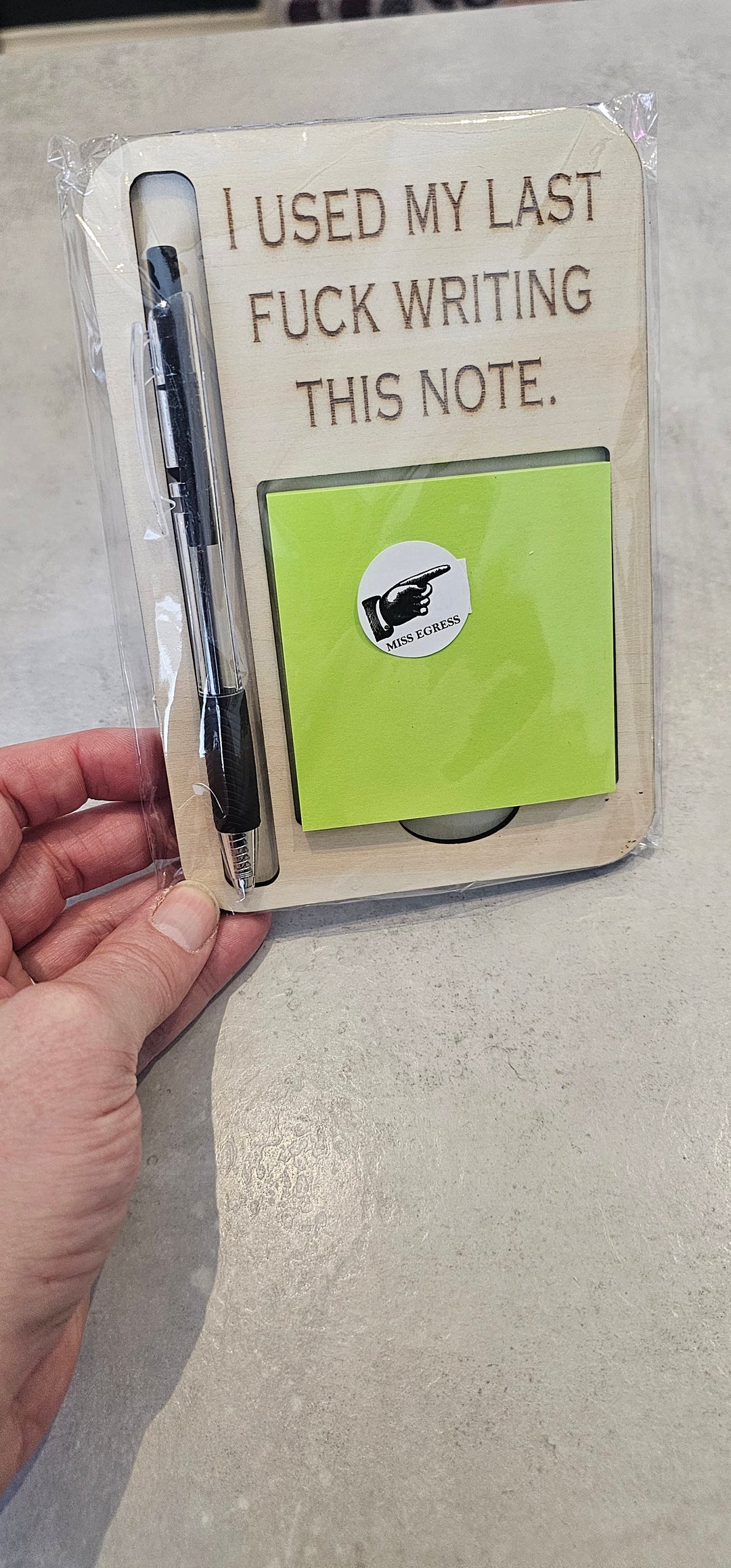 Used my Last Fuck. Post it Note Holder