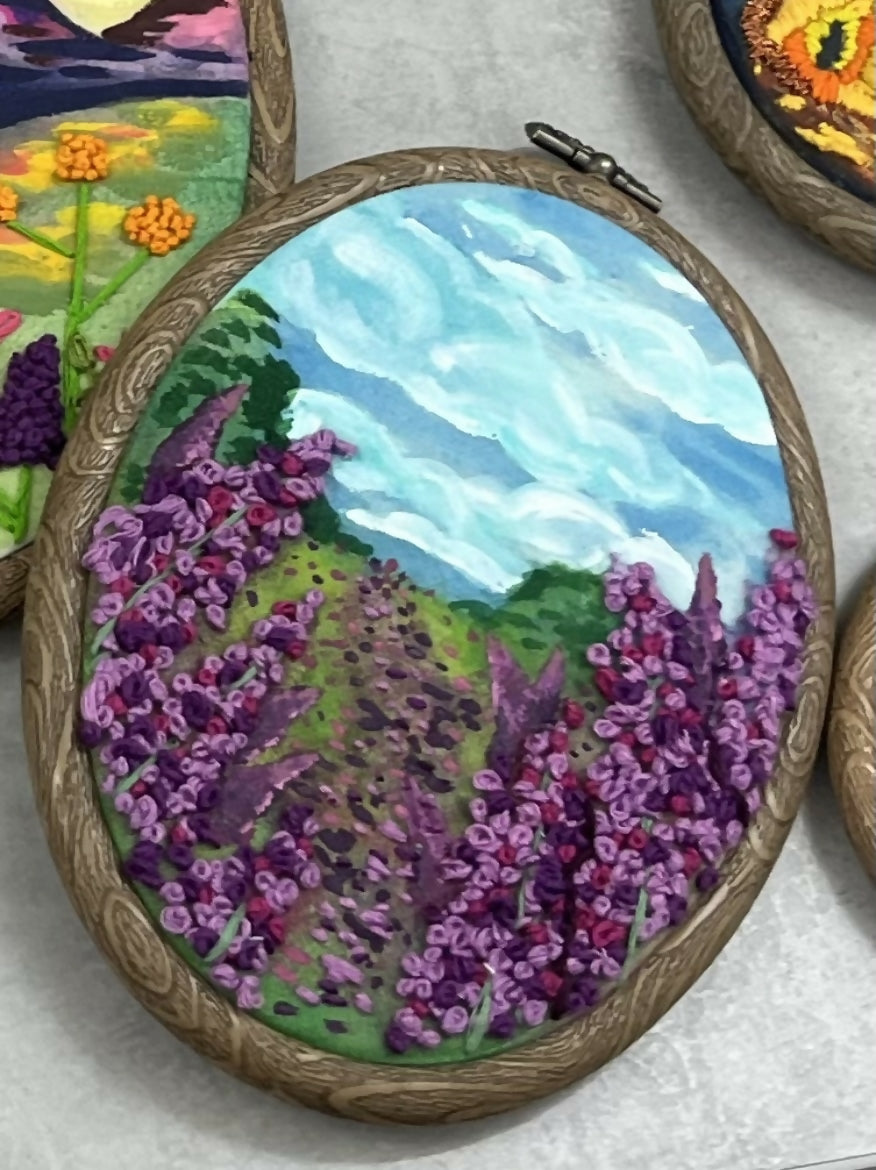 Lavender Field embroidery