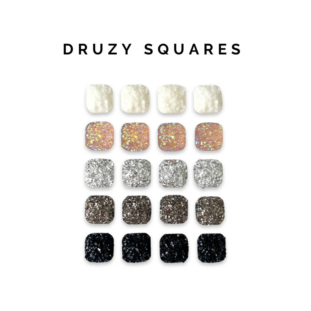 Druzy Square Earrings