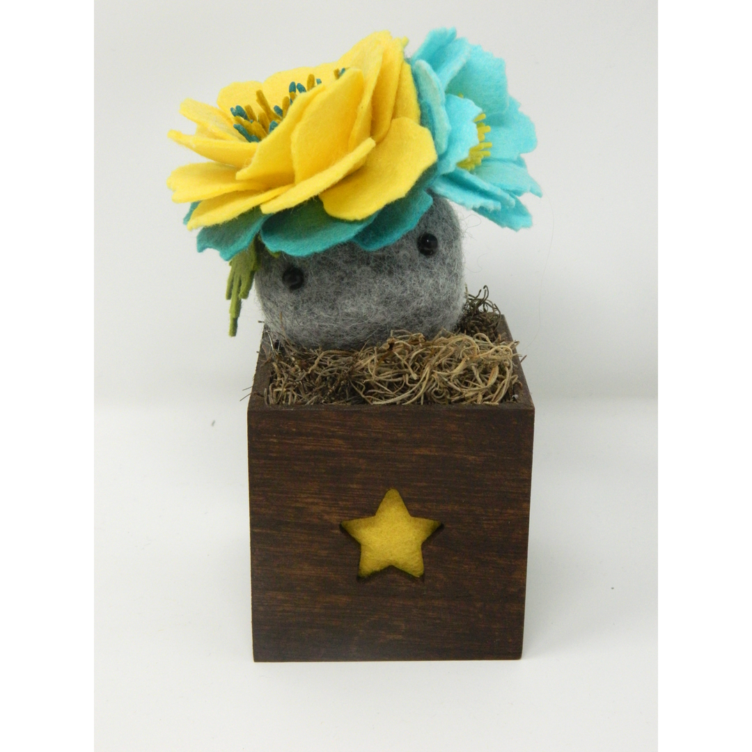Yellow & Blue Stone Softie Planter Box