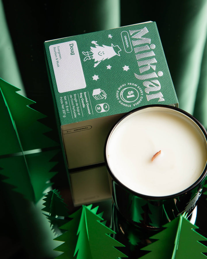 Doug - Evergreen, Bourbon & Musk Coconut Soy Candle