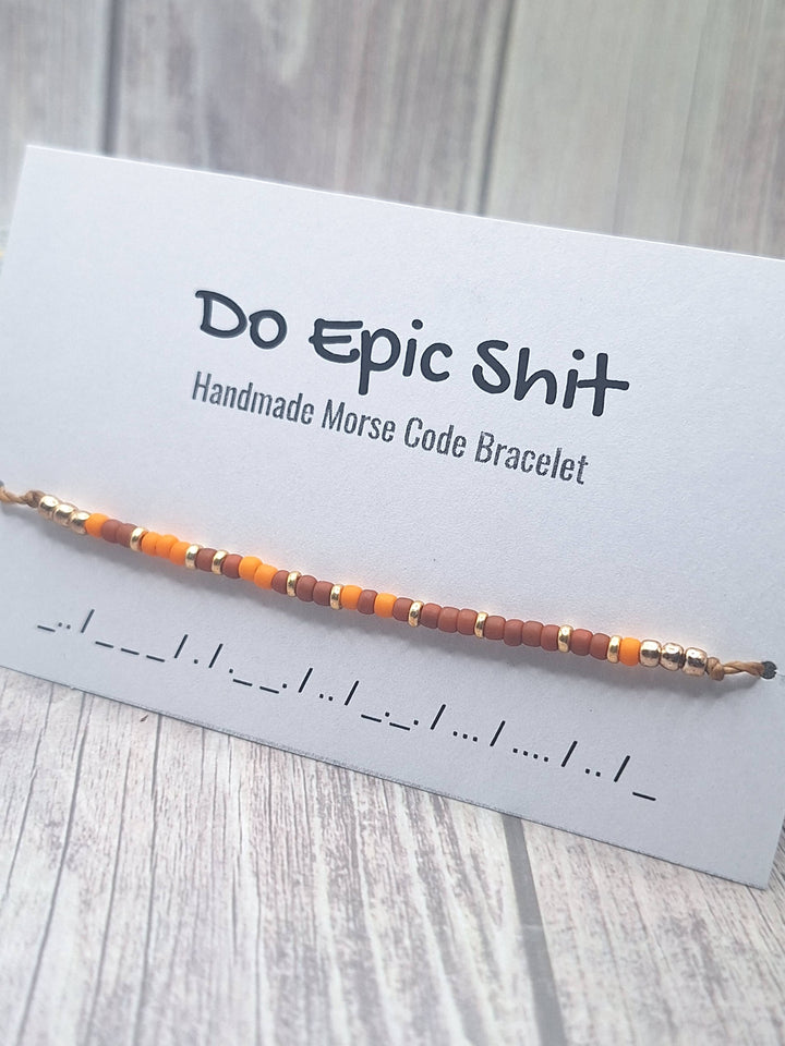 Do Epic Shit Morse Code Bracelet