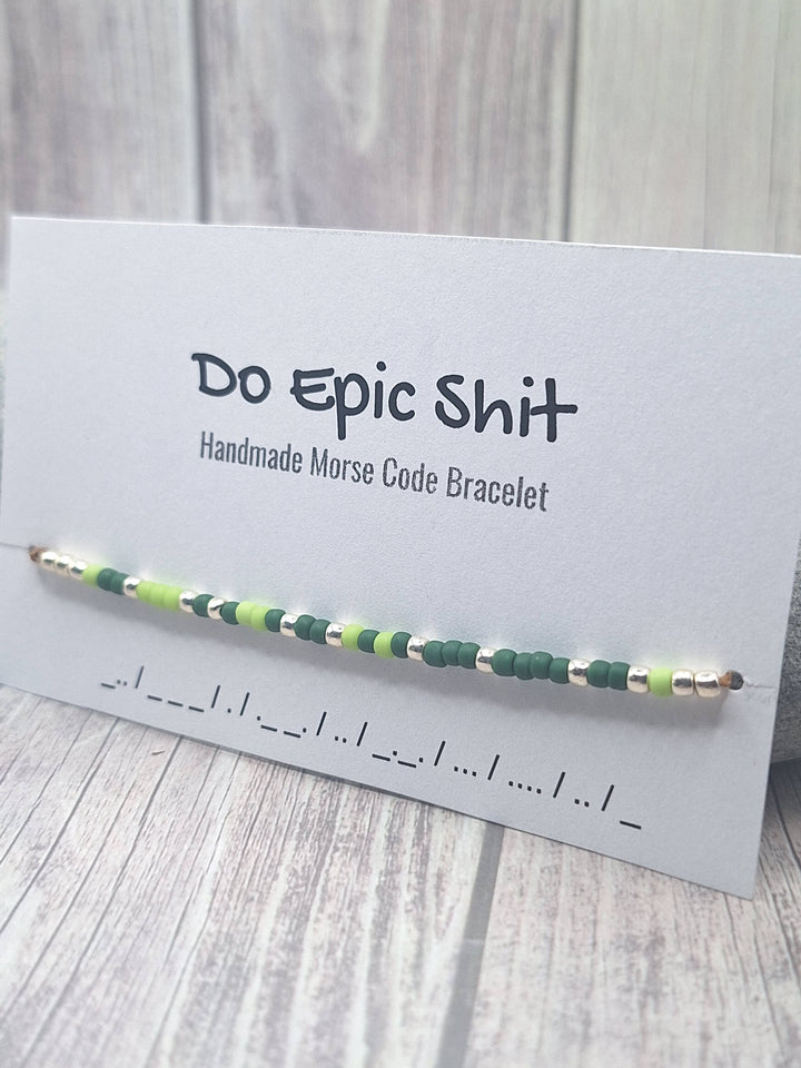 Do Epic Shit Morse Code Bracelet
