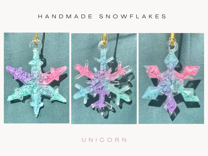Winter Pastel Snowflake Ornaments