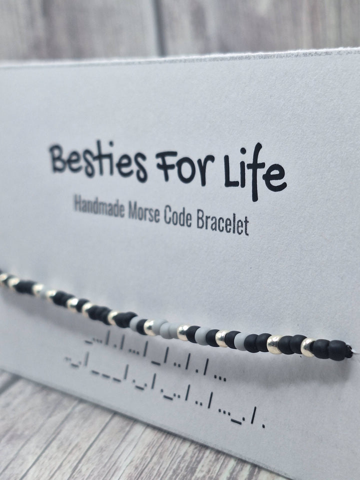 Besties For Life Morse Code Bracelet
