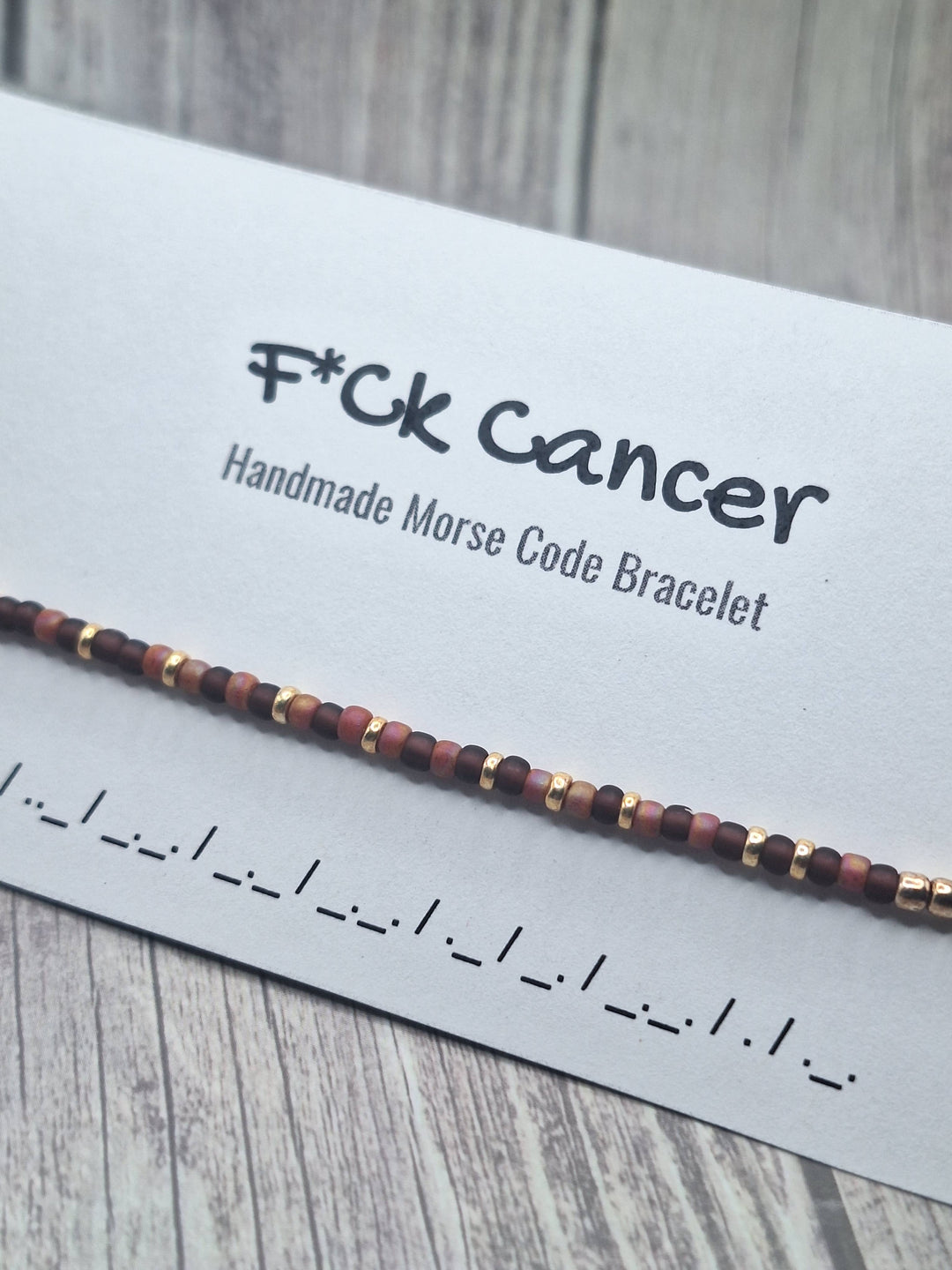 F*ck Cancer Morse Code Bracelet