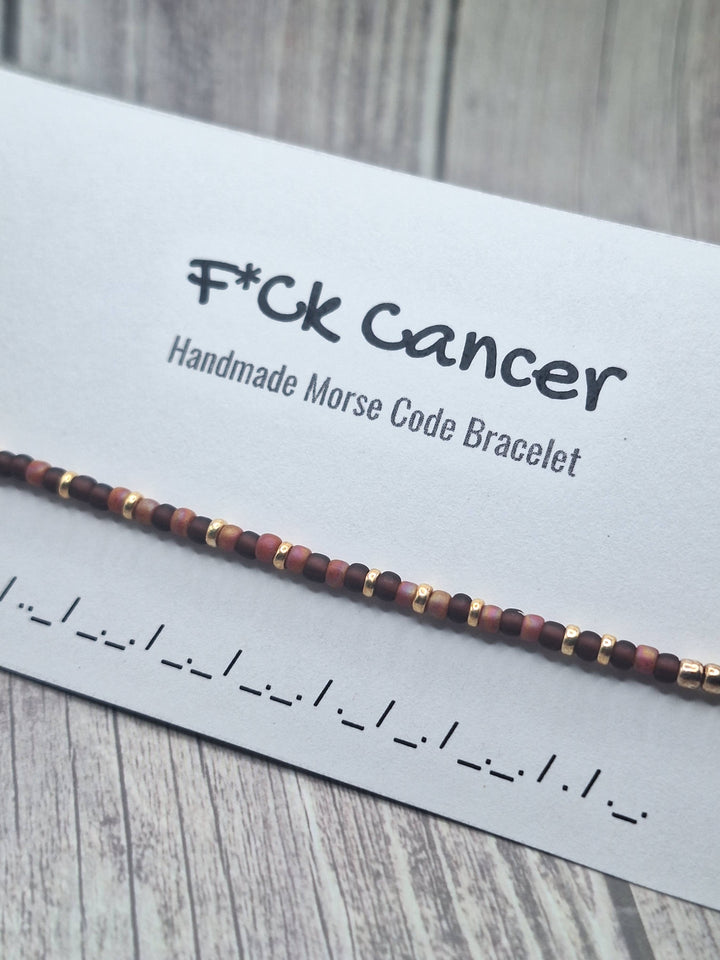 F*ck Cancer Morse Code Bracelet