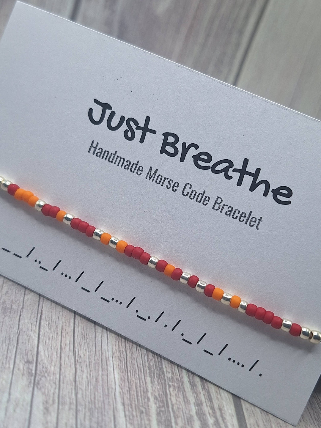 Just Breathe Morse Code Bracelet