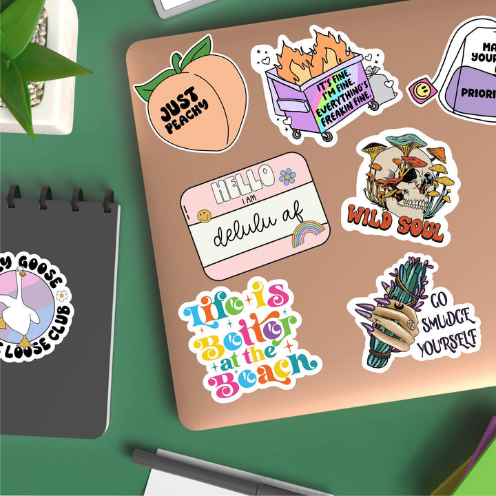 I'm Fine It's Just My Face Vinyl Sticker