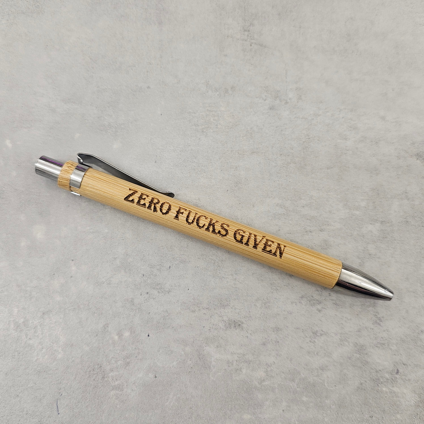 zero fucks bamboo pen